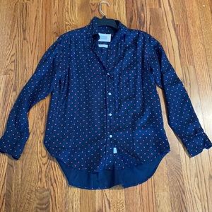 Grayson Navy lyocell button up shirt Size 01 (XS)
